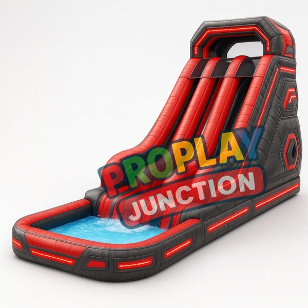 Hot Lava Dual Lane Inflatable water slide